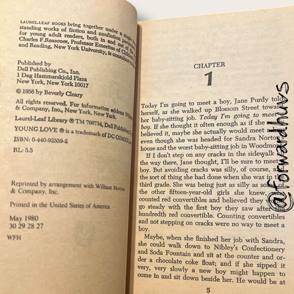 Bundle Sale 3 for $15 | Fifteen by Beverly Cleary – 1980 Reprint - Picture 6 of 8